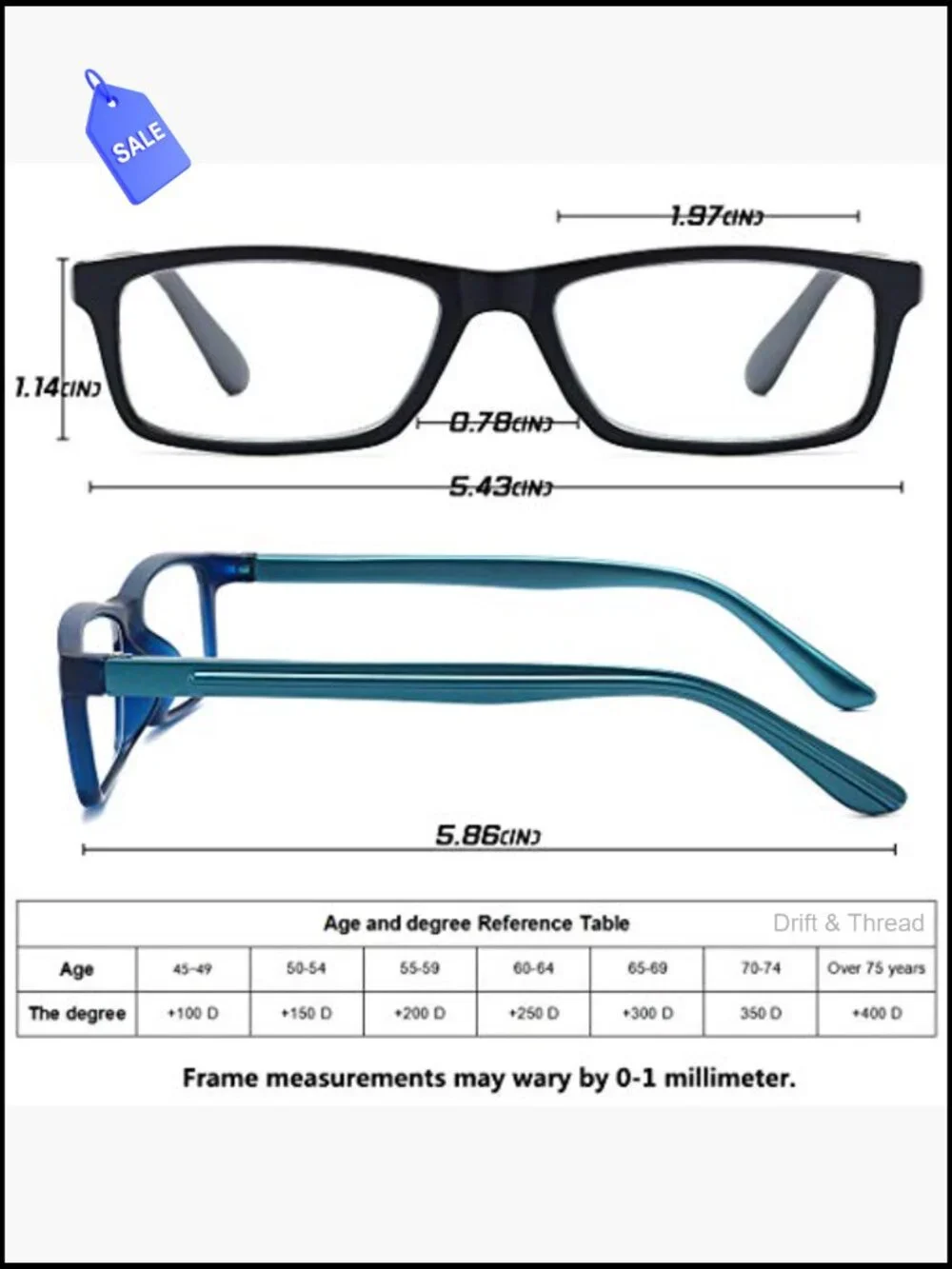 Reading Glasses with Blue Light Blocking Spring Hinge 2 Pack